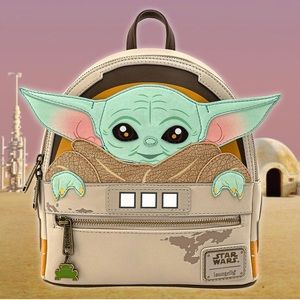 NWT Disney Baby Yoda Star Wars The Child Loungefly Mini Backpack